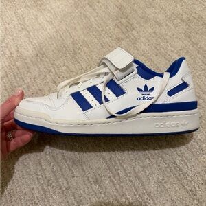 Adidas White and Blue Sneakers